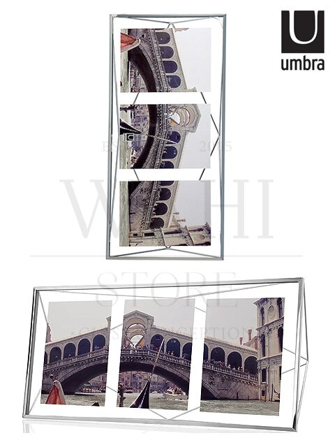 Porta Retrato Prisma UMBRA 23x48x8cm Cromado Porta Retrato Prisma UMBRA 23x48x8cm Cromado