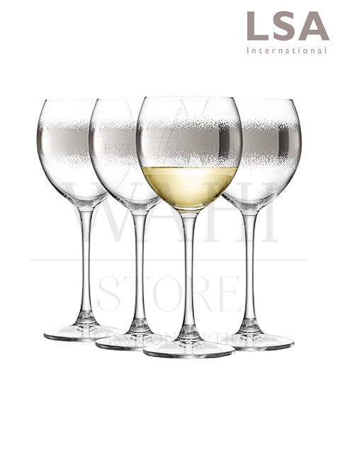 lsa taça celeste vinho prata Jogo 4 Taças Vinho CELESTE Prata Cristal LSA