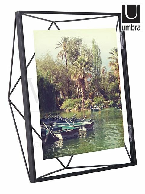 umbra porta retrato 30x25cm preto prisma Porta Retrato Prisma UMBRA 30x25x8cm Preto