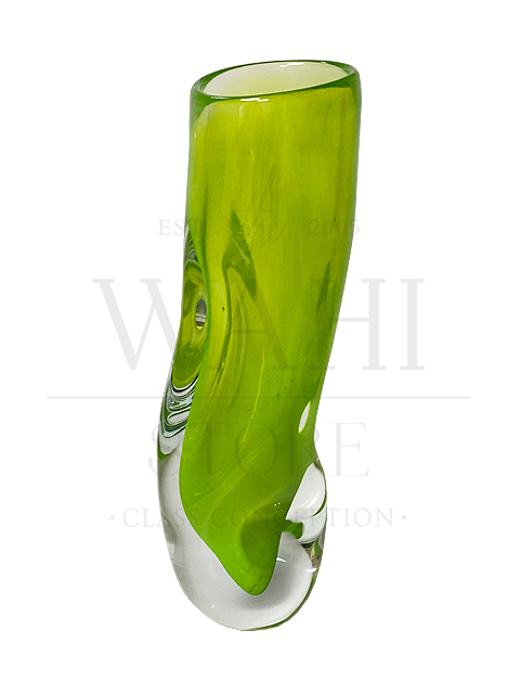 vaso cristal murando verde jaqueline terpins Vaso Murano JAQUELINE TERPINS Verde 40x11cm