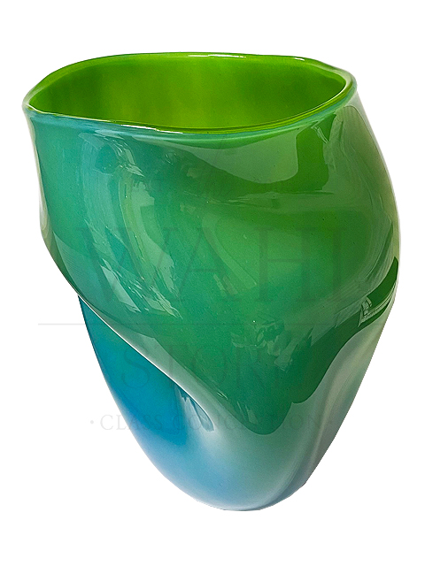 vaso cristal murano sonhos jaqueline terpins 1 Vaso Murano JAQUELINE TERPINS Turquesa 35x25cm