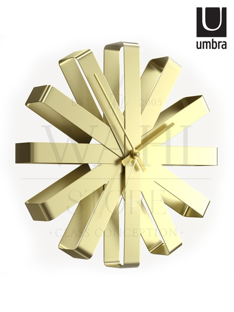 relogio ribbon umbra dourado Relógio 30cm Ribbon UMBRA Dourado