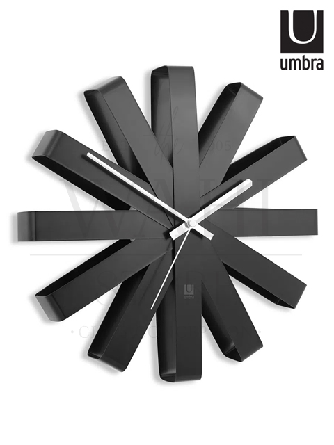 relogio ribbon umbra preto Relógio 30cm Ribbon UMBRA Preto