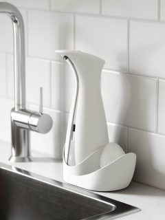 porta detergente automatico umbra com suporte Dispenser Detergente Automático UMBRA com suporte Branco