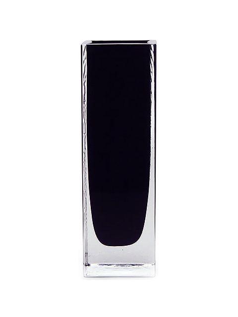 vaso solitario cristal cadoro preto quadrado Vaso Solitário CADORO Preto 20x5x5cm