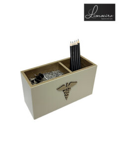 Kit Escritório LIMOEIRO Medicina Bege 20x8x11cm