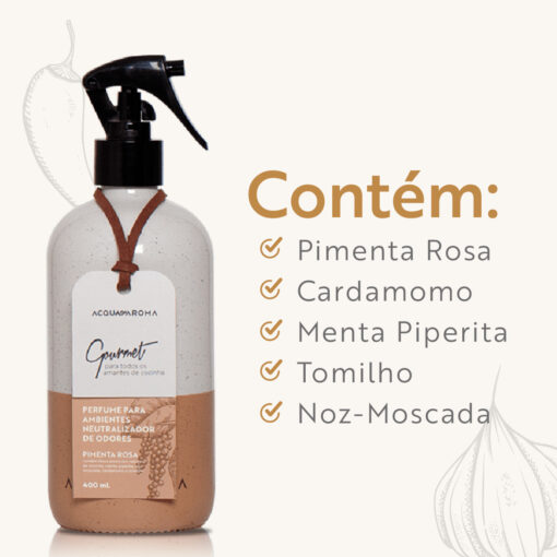 Home Spray ACQUA AROMA pimenta rosa 400ml 2 Difusor ACQUA AROMA 400Ml Gourmet Neutralizador