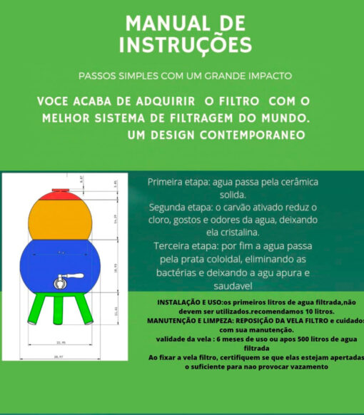 filtro de agua biologique 4 Filtro de Água BIOLOGIQUE P Caramelo 4,5l